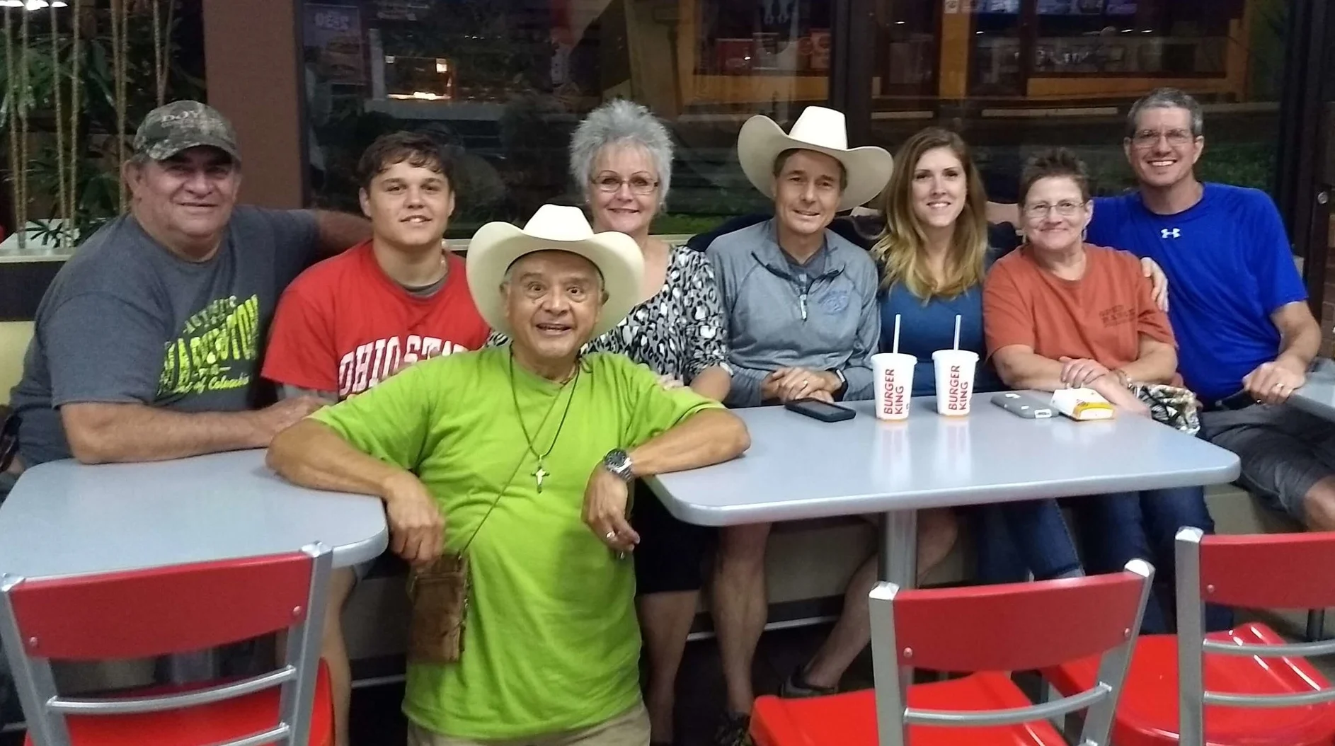 After a long day of travel, the Open Range team is excited to be in Guatemala! Pictured from left to right are Cesar Gonzalez, Elliott Langhofer, Michael Macias, Carla Macias, Steve Reed, Laura Slaughter, Linda Wright, and Bill Burrows. 