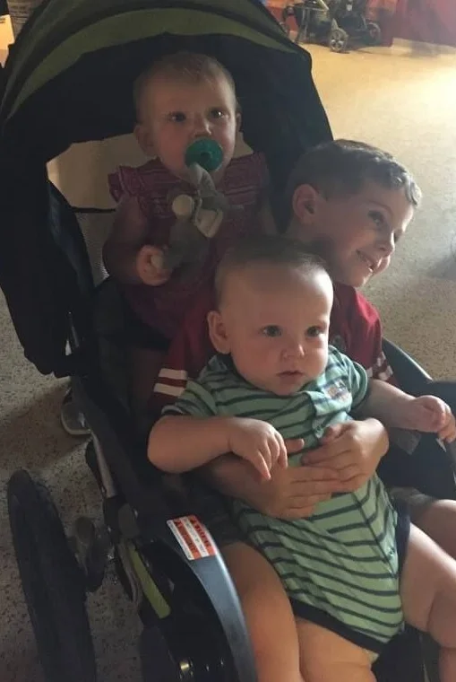 Bridget, Brayden, and Zeke got a buggy ride at the Omaha zoo this past summer!