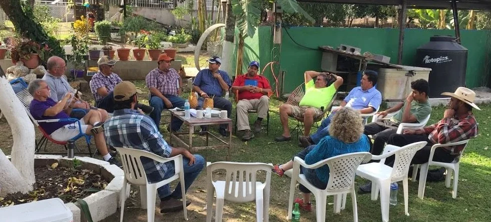 On what was supposed to be our last day in Guatemala, this group of friends came over to Cesar’s place to visit and wish us well. During this meeting, we got word from our airline that our flight was canceled! One of the volcanoes near Guatemala City spewed some ash in the air and shut down the airport for a day. We got home one day later than we had planned but with no other catastrophes!