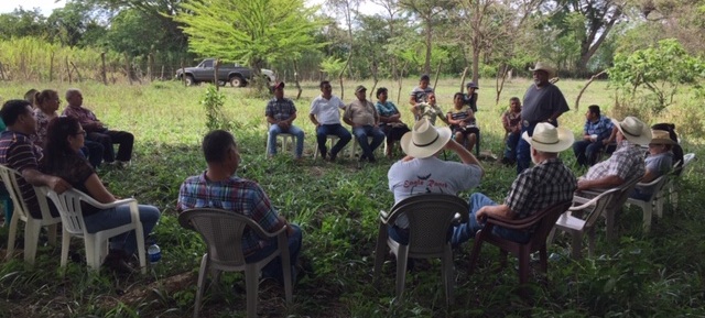 The first meeting of a Christian Rancher group in Ahuachapan, El Salvador.