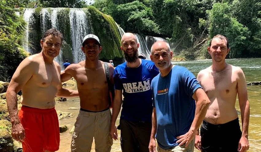 Before leaving the jungle, we took a moment to wash away the mud and the sweat from the morning hike and enjoy the waterfalls of Las Conchas.