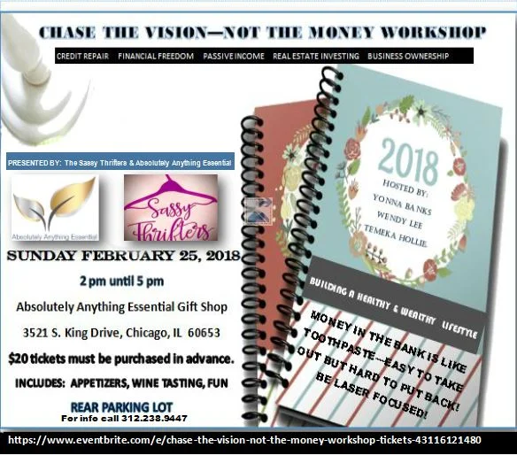 Chase the Vision not the Money Workshop at Absolutely Anything Essential