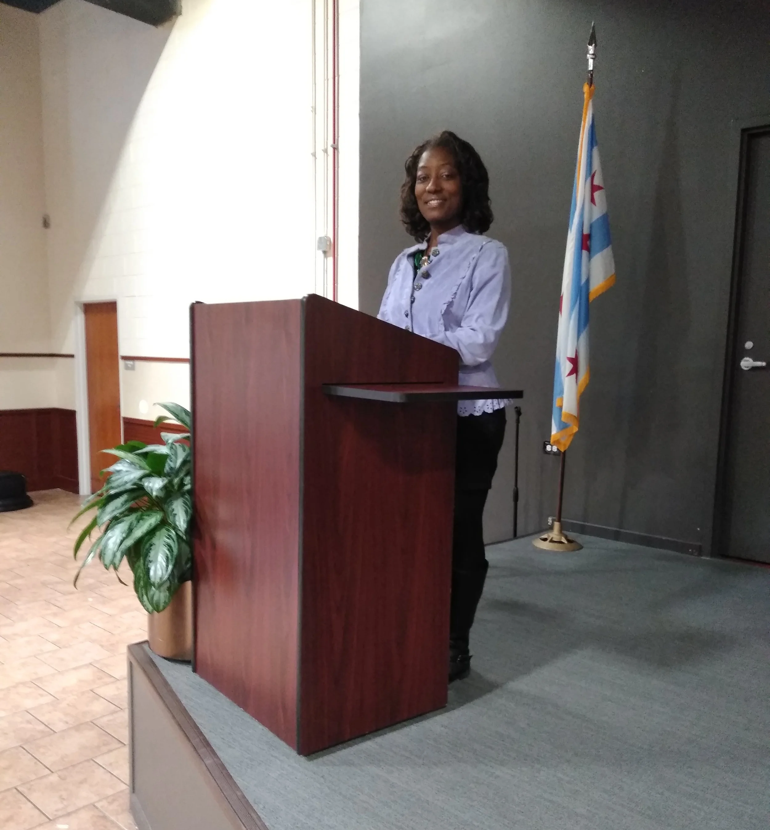 Kenya Renee - Speaking to and encouraging families and graduates of the Heartland Alliance Family Self Sufficiency Program. December 2018