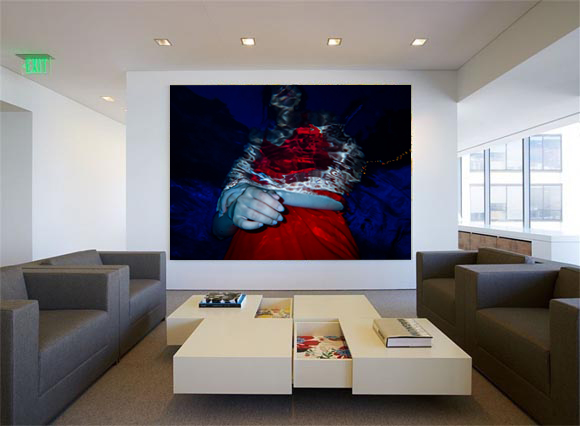 Jennie in the pool series / 70x30 inches / open edition