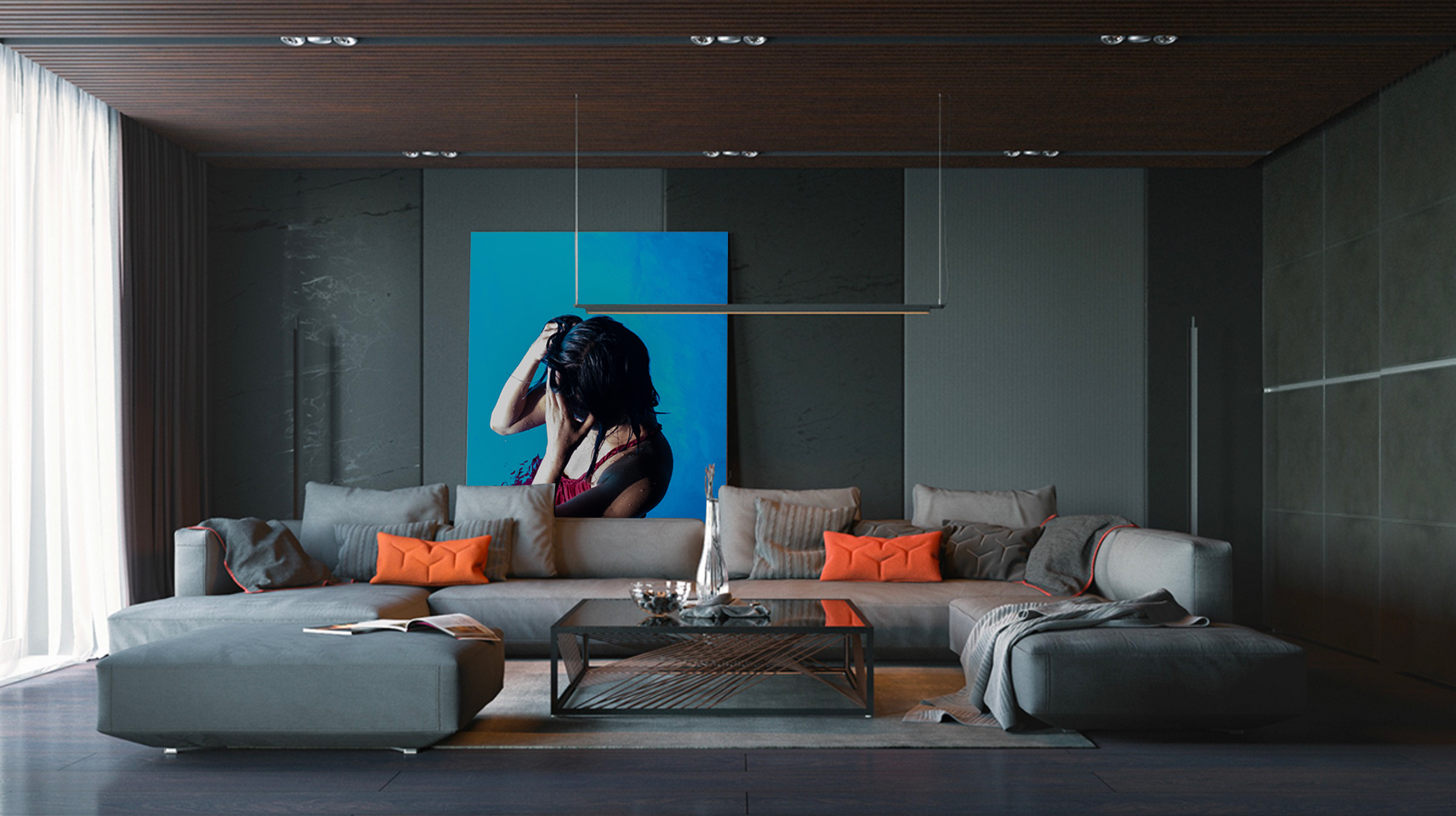 Jennie in the pool series / 40x60 inches / open edition