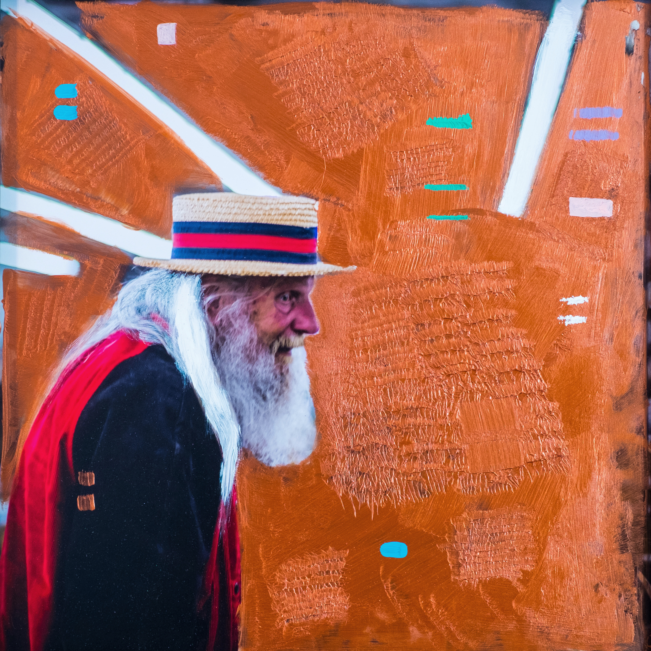 #12 UNCLE (SOLD) oil, acrylic and uv ink on fine art photo paper