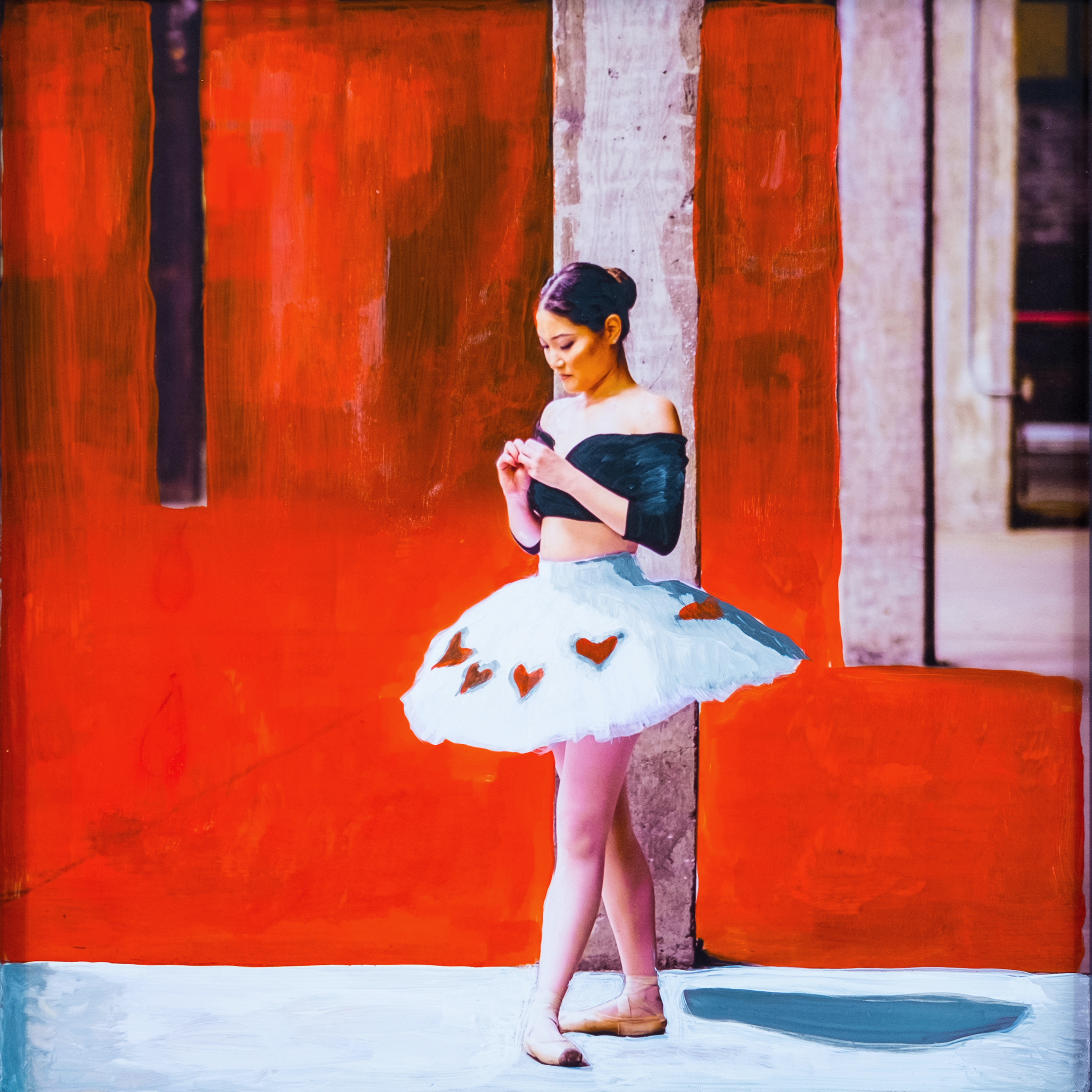 #15 BALLERINA (SOLD) oil, acrylic and uv ink on fine art photo paper