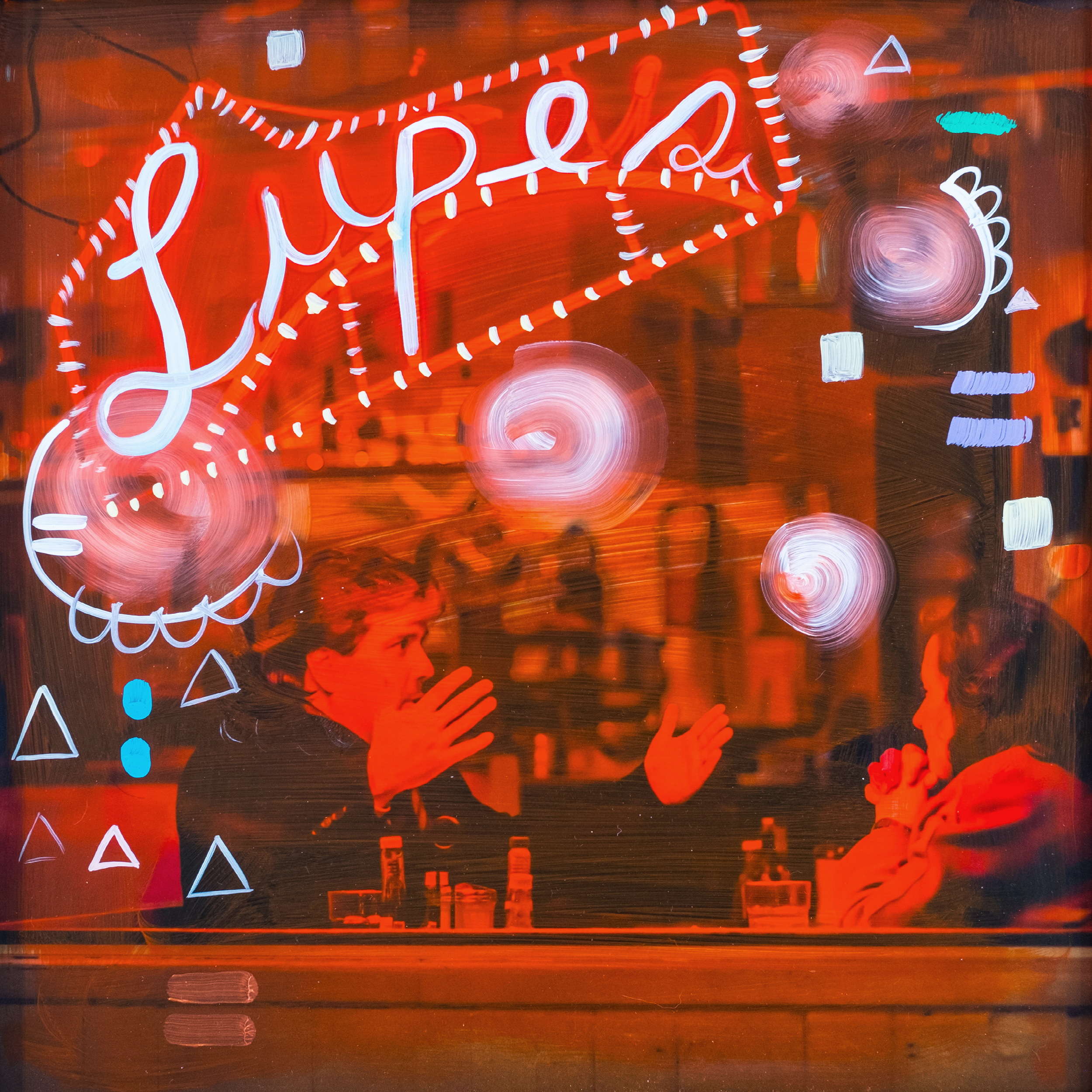 #21 LUPES (SOLD) oil, acrylic and uv ink on fine art photo paper