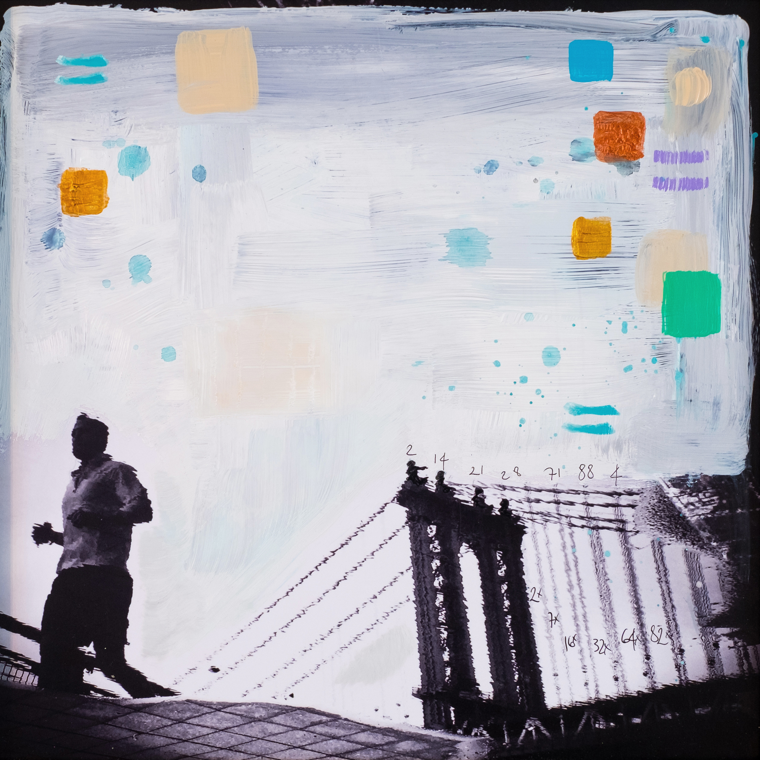  #26 BROOKLYN B  (SOLD)  oil, acrylic and uv ink on fine art photo paper $350 