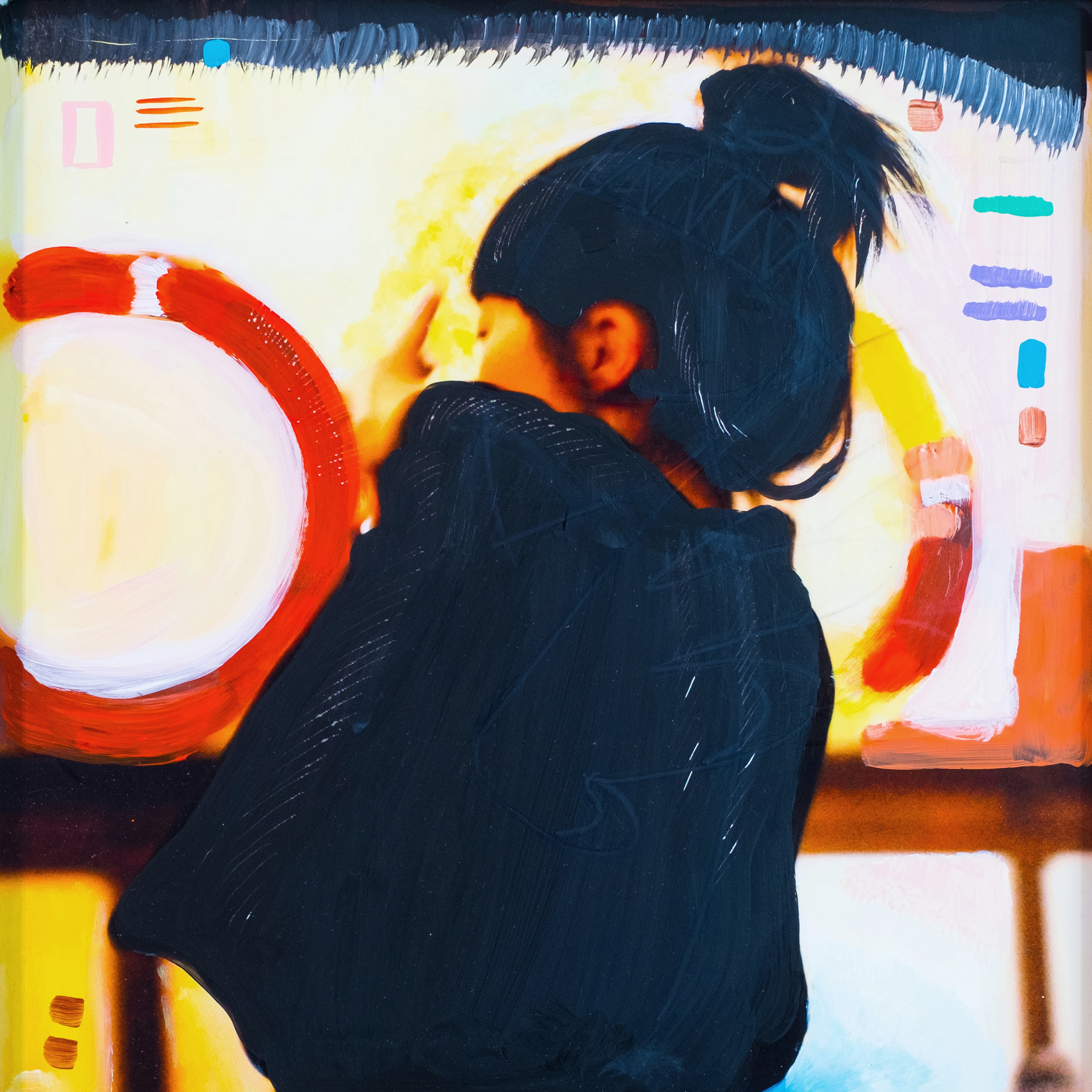 #13 CIRCLES (SOLD) oil, acrylic and uv ink on fine art photo paper
