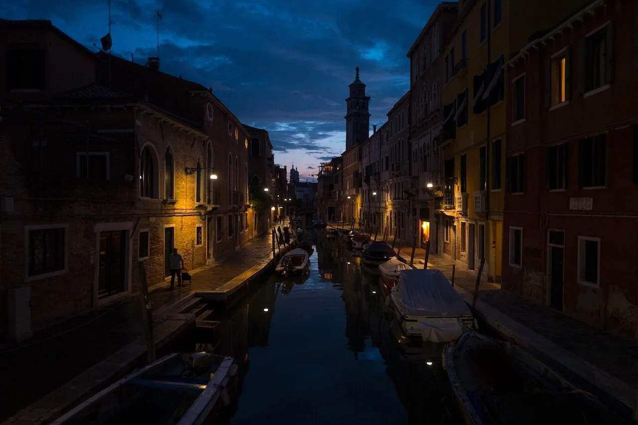  When I seek another definition for ‘peace,’ I never find any better description than ‘Venezia by night.’ Another Venezia appears at night when all the tourists are gone.    Buy Prints    |    Buy NFTs   
