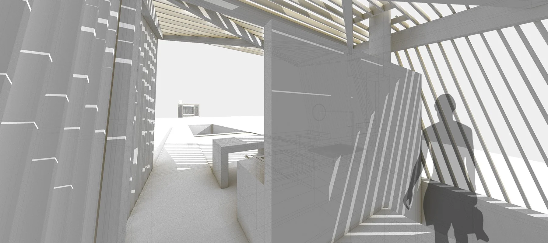 ................ view of outdoor shower and kitchen area ................