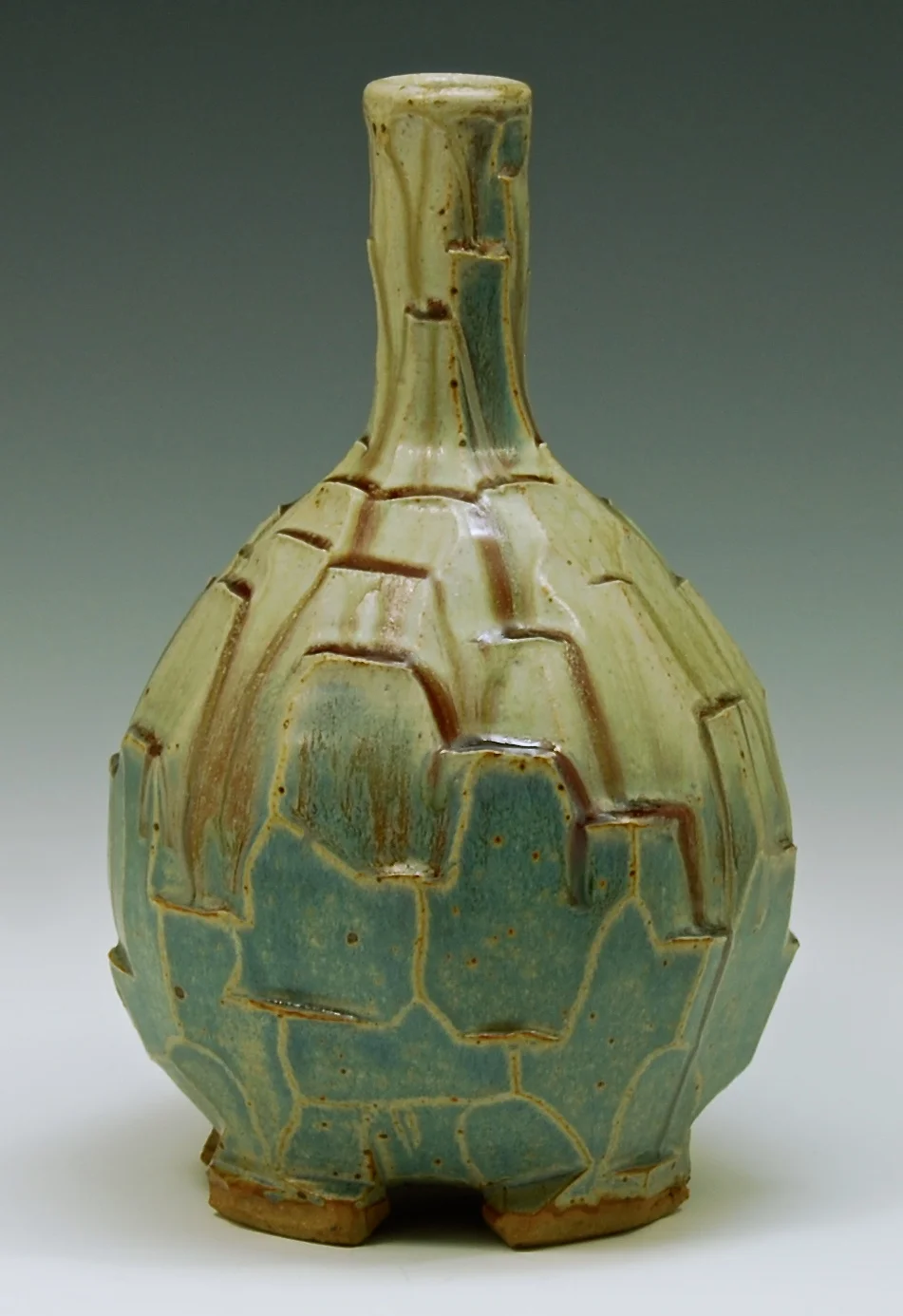 Faceted Blue Bottle