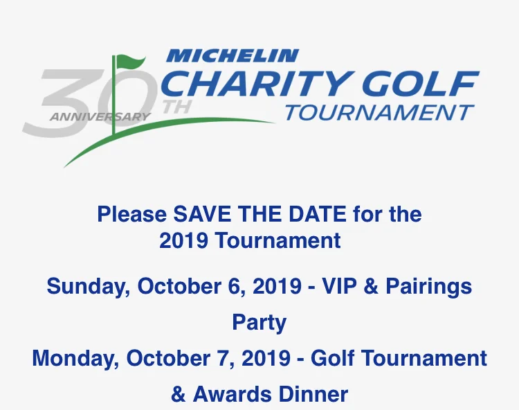 Invitational Exhibition and Sale at annual Michelin Golf Tournament 