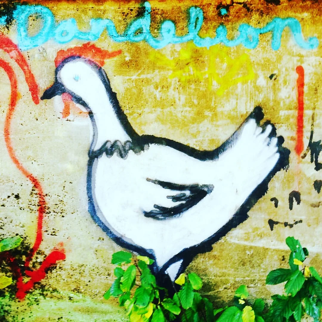 Cheerful Graffiti Under the Trestle Bridge on the Charles River