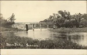 Death's Bridge, Charles River, Sherborn, MA circa 1905