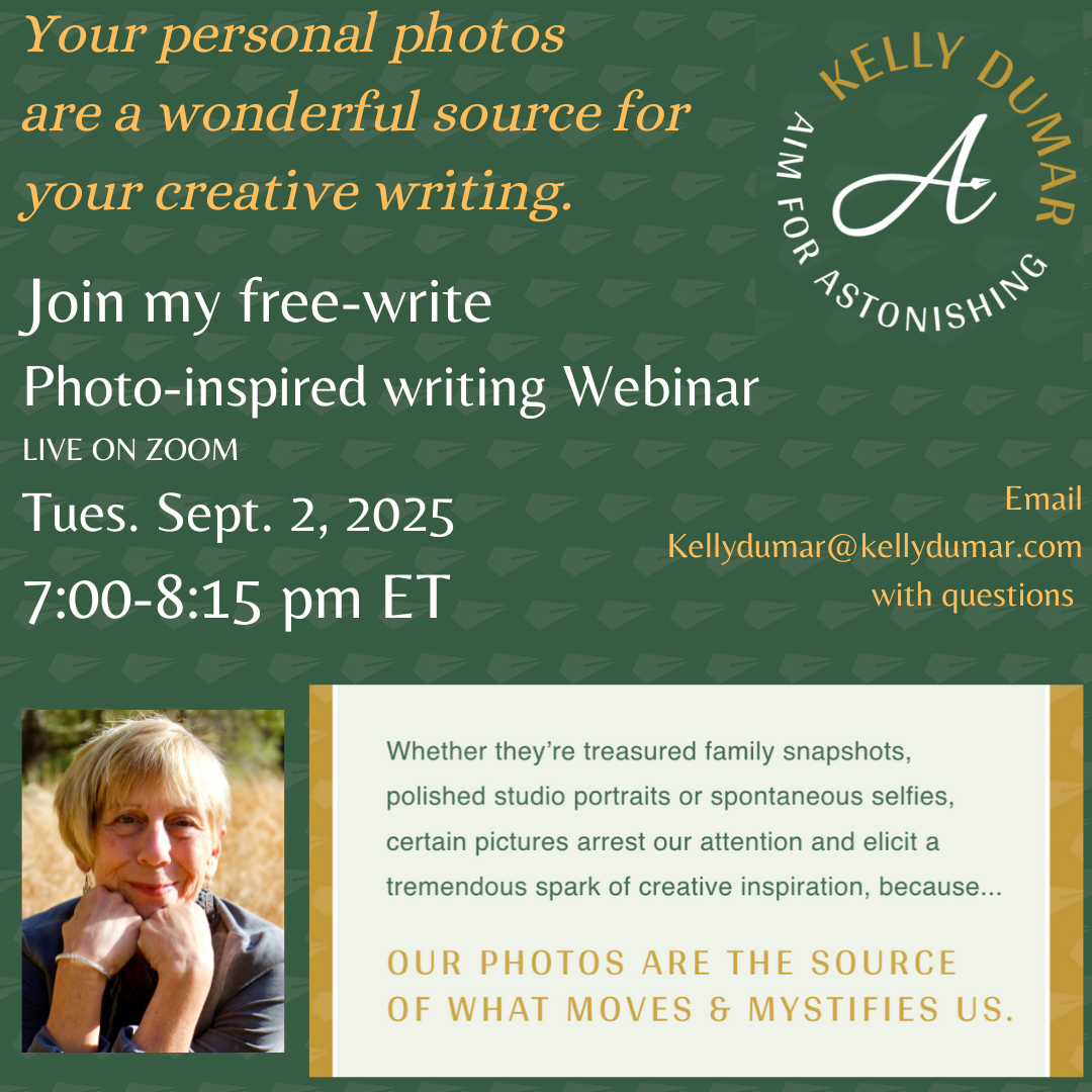 My Next Free Photo-Inspired Creative Writing Webinar is Tues. Sept. 2, 2025 at 7:00 p.m. ET online