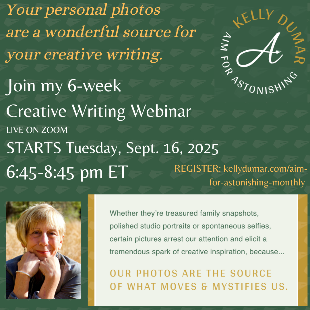 Join My Six Week Creative Writing Webinar--Starts Tuesday Sept. 16, 6:45 p.m. ET