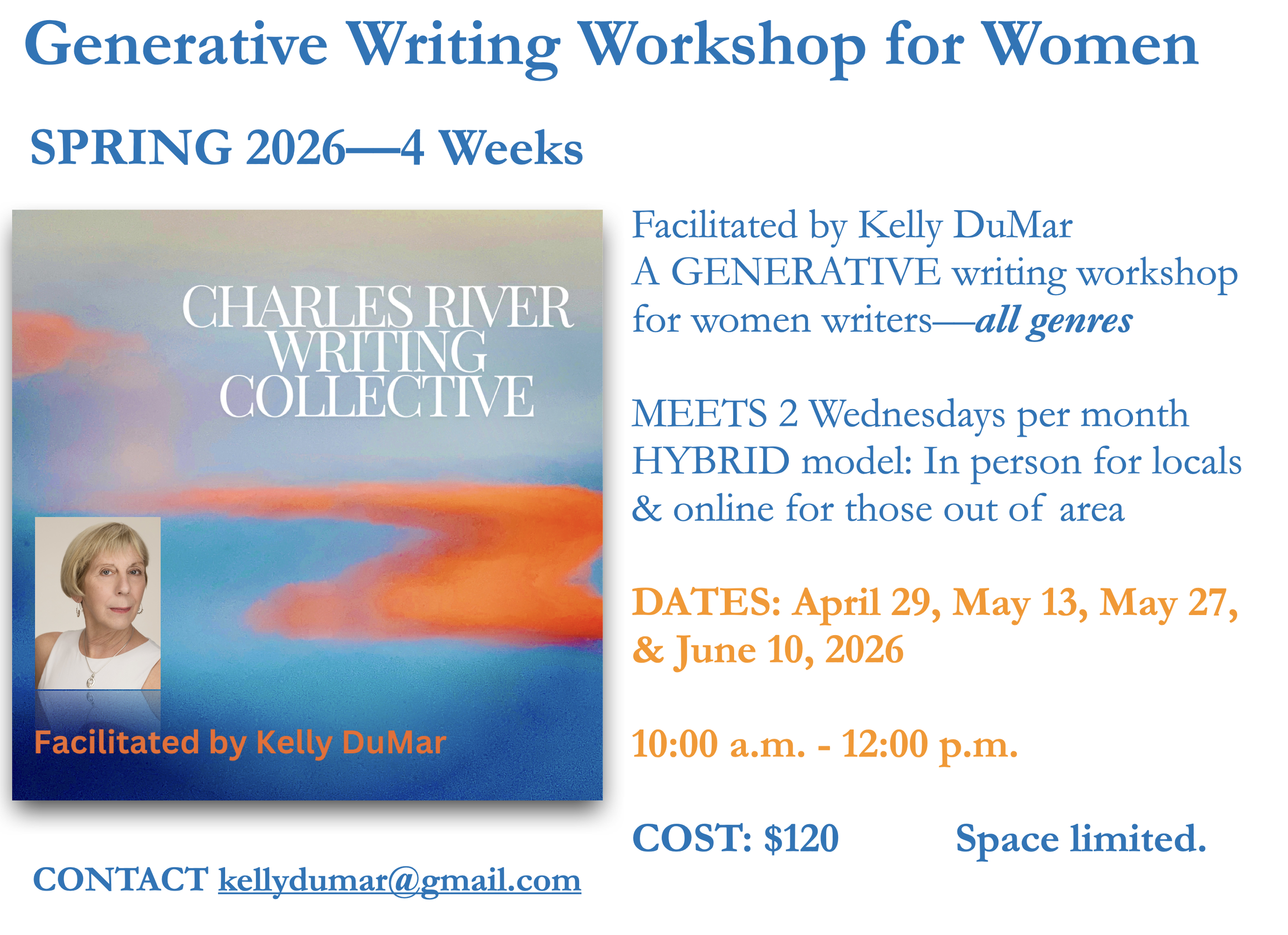 4-Week Generative Hybrid Workshop Starts April 29, 2026 10:00 a.m. 