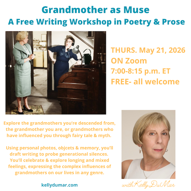 Kelly's Free Grandmother As Muse Writing Webinar May 21, 2026 7 p.m. Eastern on Zoom