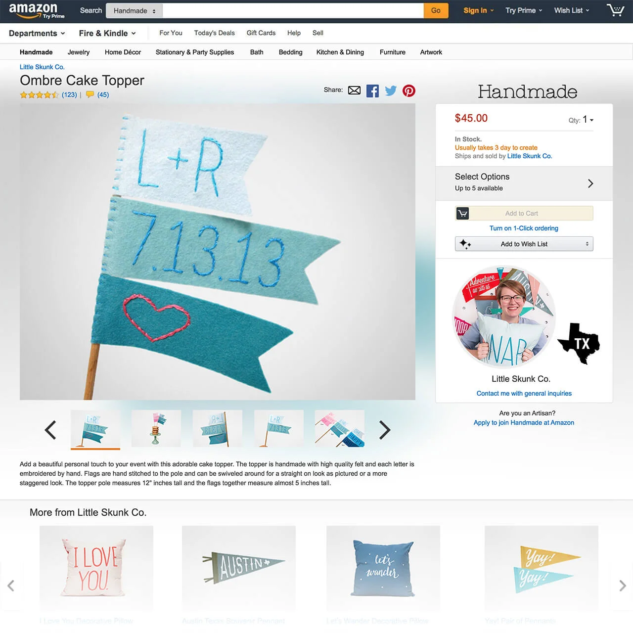 01 // Handmade product detail page