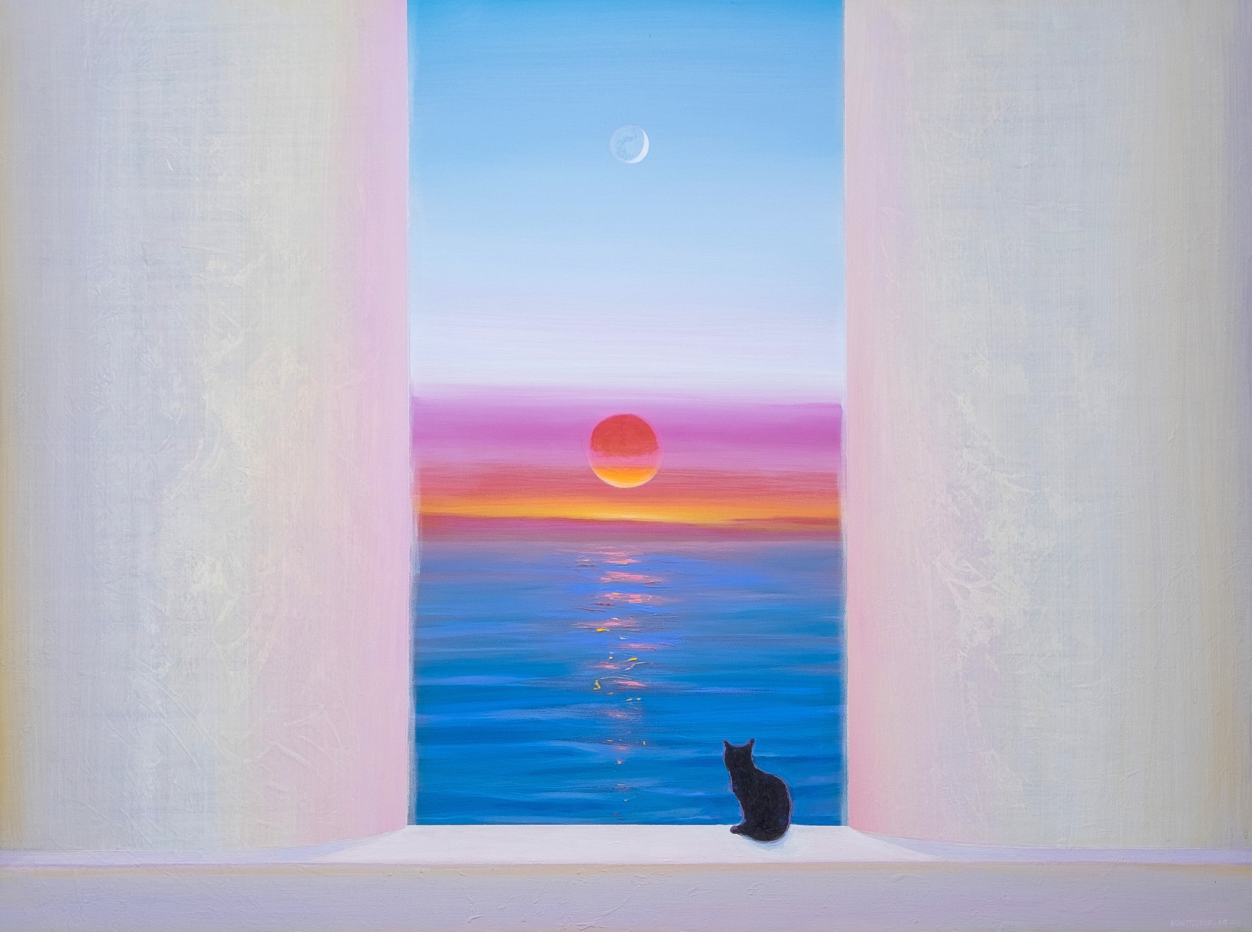 Evening with Sun, Moon and Cat