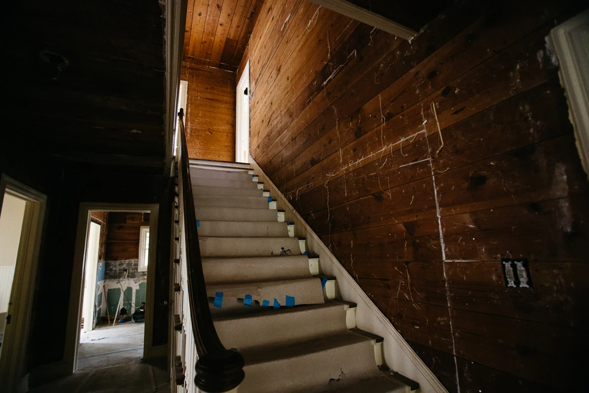 I think the plan right now is for the stairwell shiplap to remain as a feature wall.