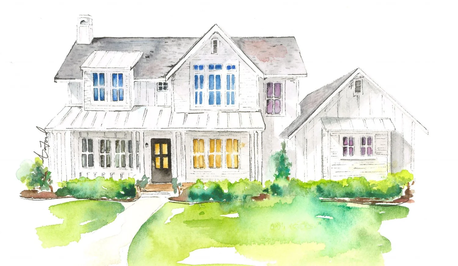 See photos of a completed Modern Farmhouse HERE . 4 bedrooms. 3.5 baths. 2 car garage. 3350 sq. ft.