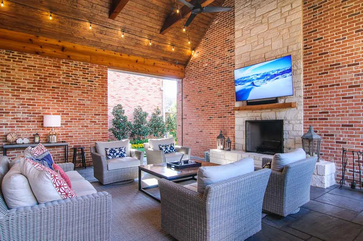 Smart home Patio completed by Audio Video Innovations and Moisan Remodeling .