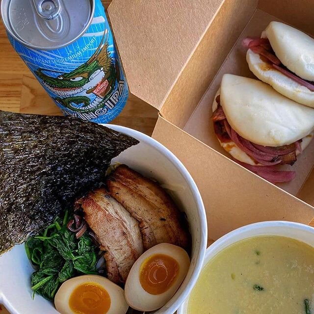 What everyone's to-go dreams are made of 😍
​
​Ramen, Pork Buns, and a crisp IPA -- order yours today‼️
​
​​​📲Ordering available at hironori.com ​🚗💨 Find HiroNori on @Postmates, @ChowNow, @GrubHub or @DoorDash
​
​#happiness #orderitall #youdeserve