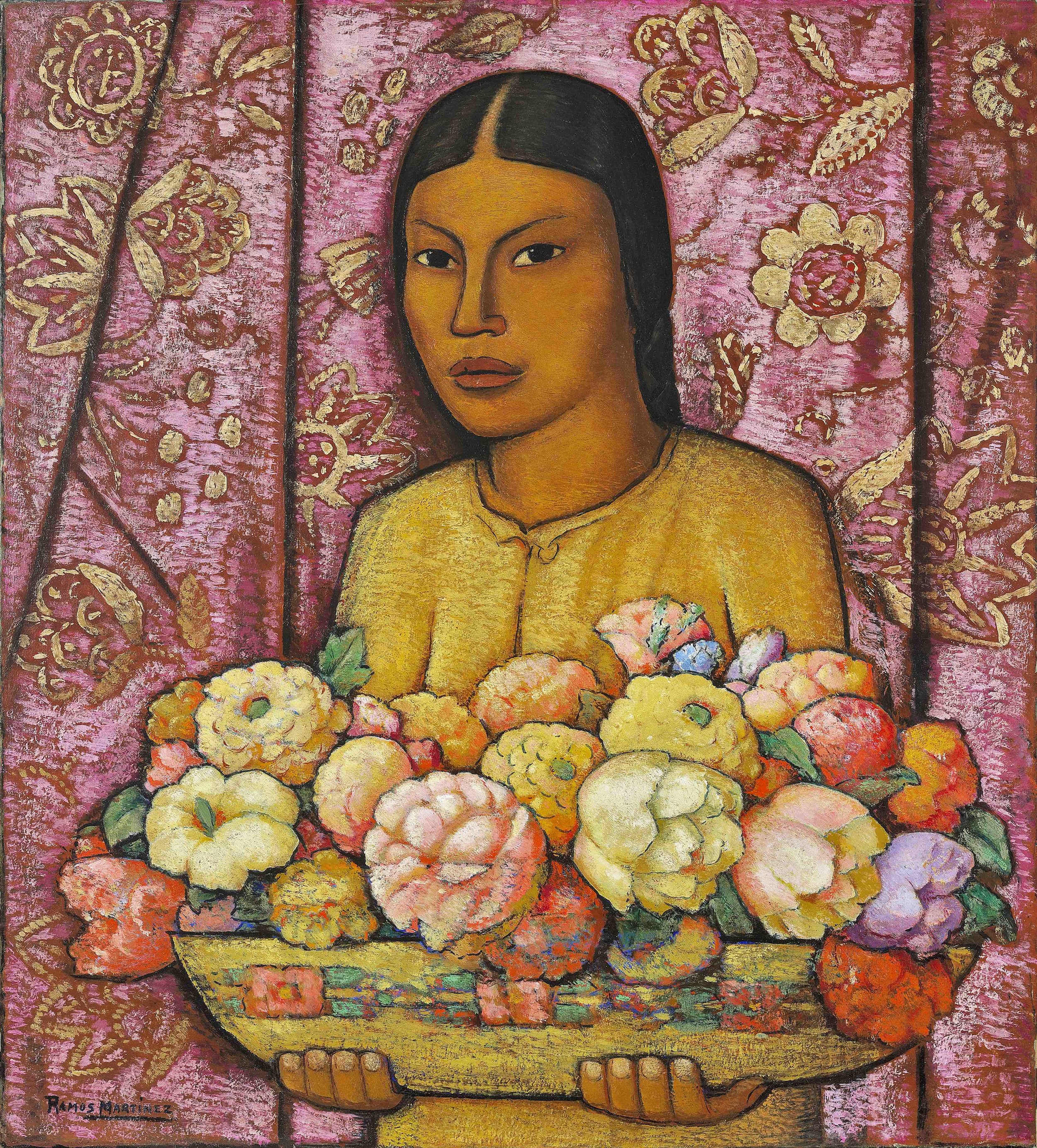 La Florera de Santa Anita / The Flower Girl from Santa Anita ca. 1932 oil on canvas / óleo sobre tela 26 x 23.5 inches; 66 x 59.7 centímetros Private collection