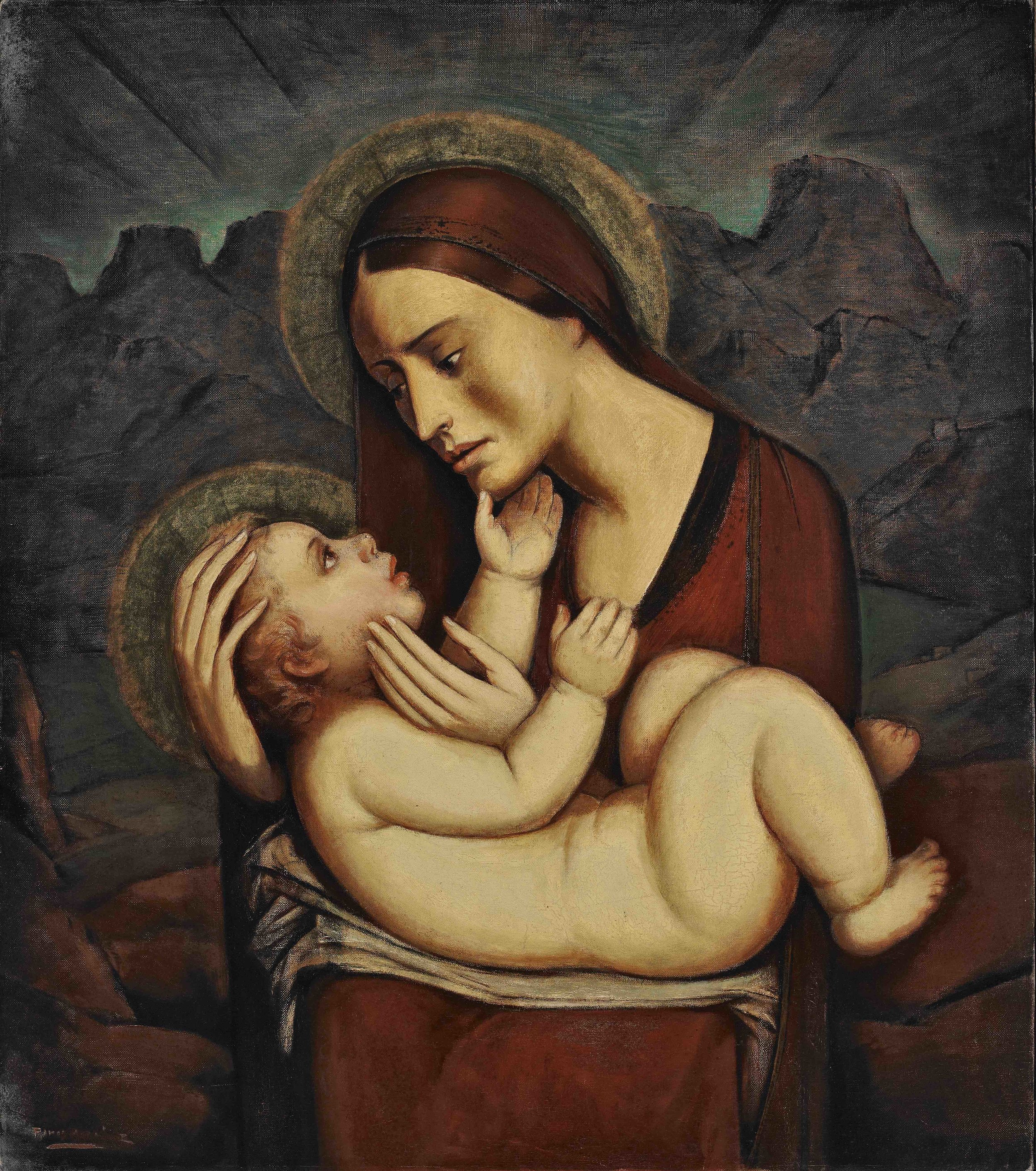 Madonna e Infante / Madonna and Child ca. 1932 oil on canvas / óleo sobre tela 32 x 28 inches; 81.3 x 71.1 centímetros Private collection