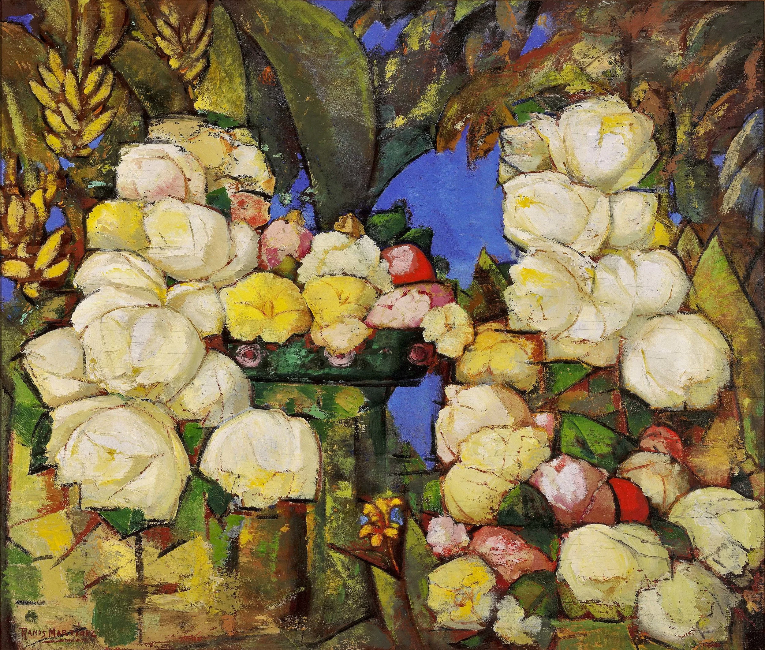 Flores Composición / Floral Composition ca. 1935 oil on board / óleo sobre tabla 24 x 28 inches; 61 x 71.1 centímetros Private collection