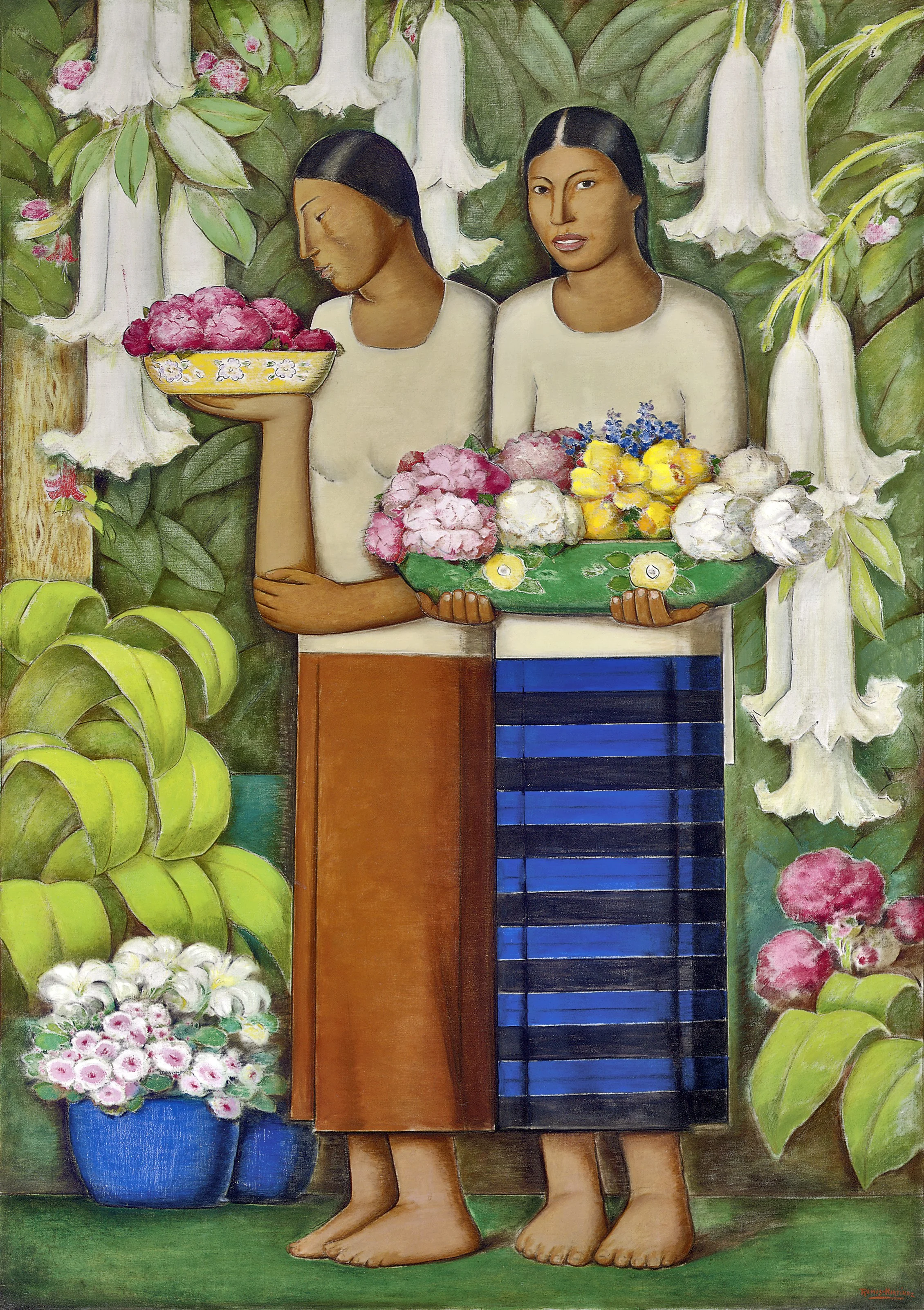 Flores de México / Flowers of Mexico ca. 1938 oil on canvas / óleo sobre tela 63.3 x 44.1 inches; 160.7 x 112.1 centímetros Private collection