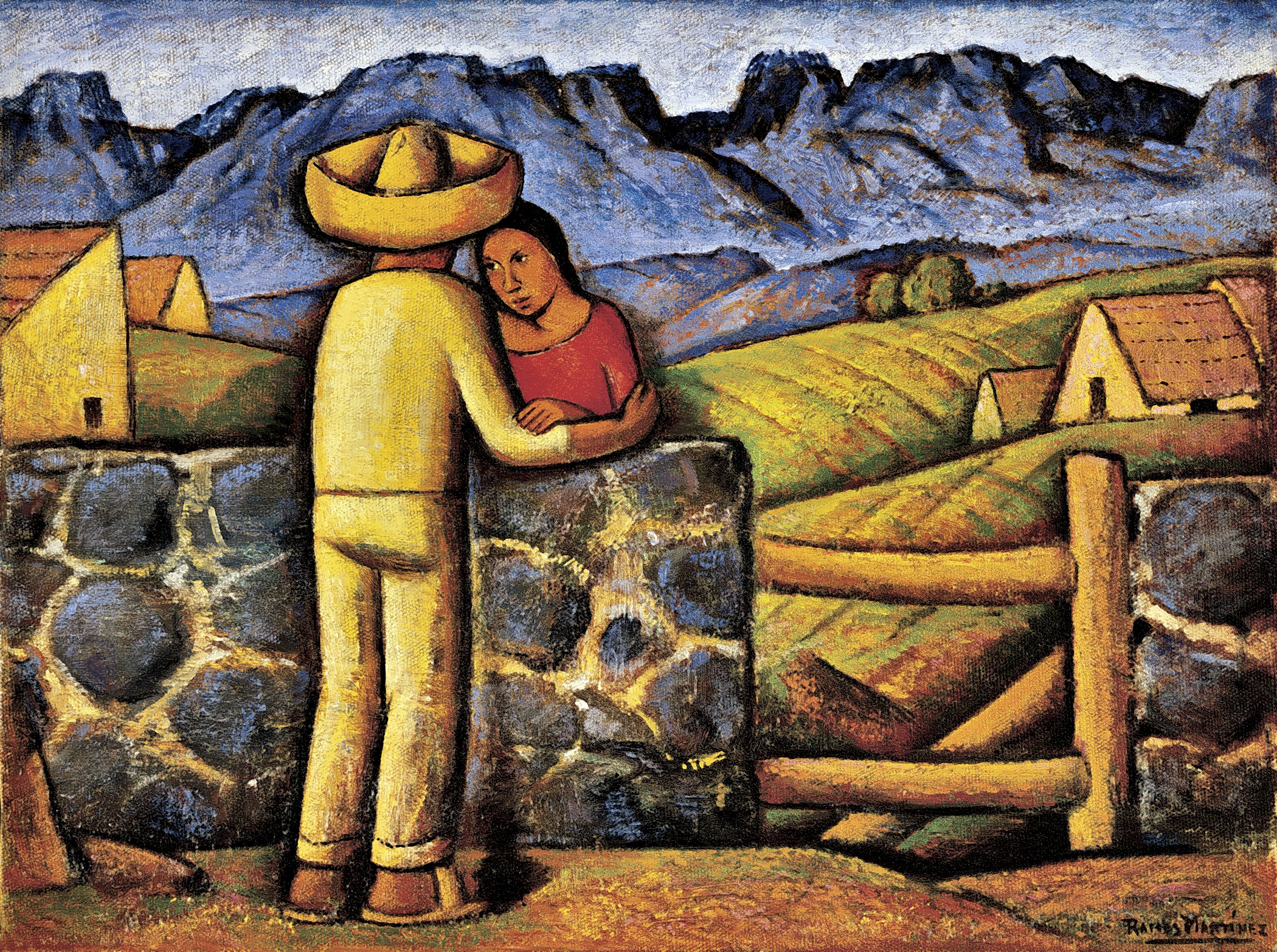 Los Novios / The Sweethearts ca. 1941 oil on canvas / óleo sobre tela 15 x 20 inches; 38.1 x 50.8 centímetros San Diego Museum of Art