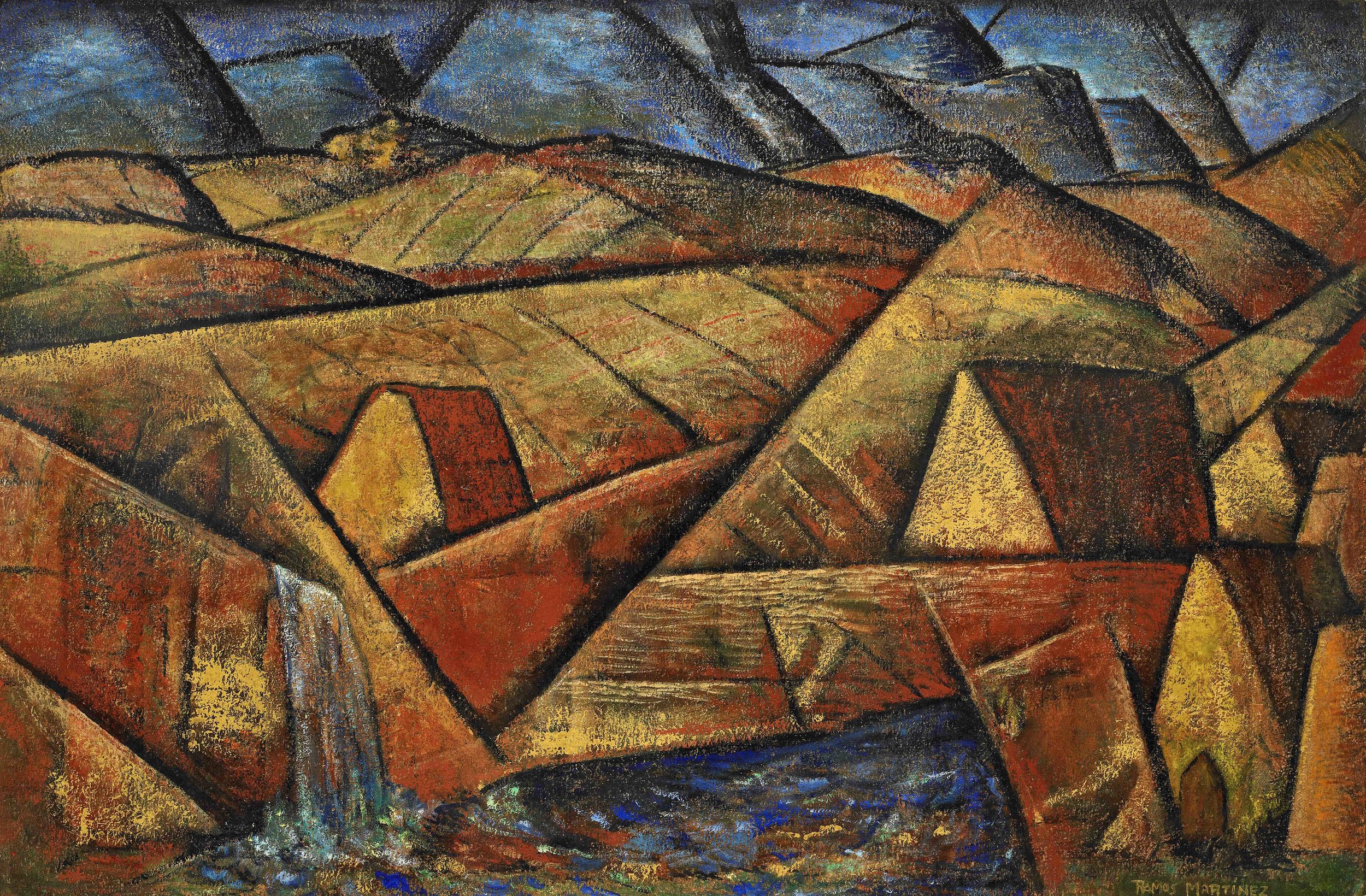 Lomas y Montañas / Hills and Mountains 1940 oil on board / óleo sobre tabla 23.5 x 35.5 inches; 59.7 x 90.2 centímetros Private collection