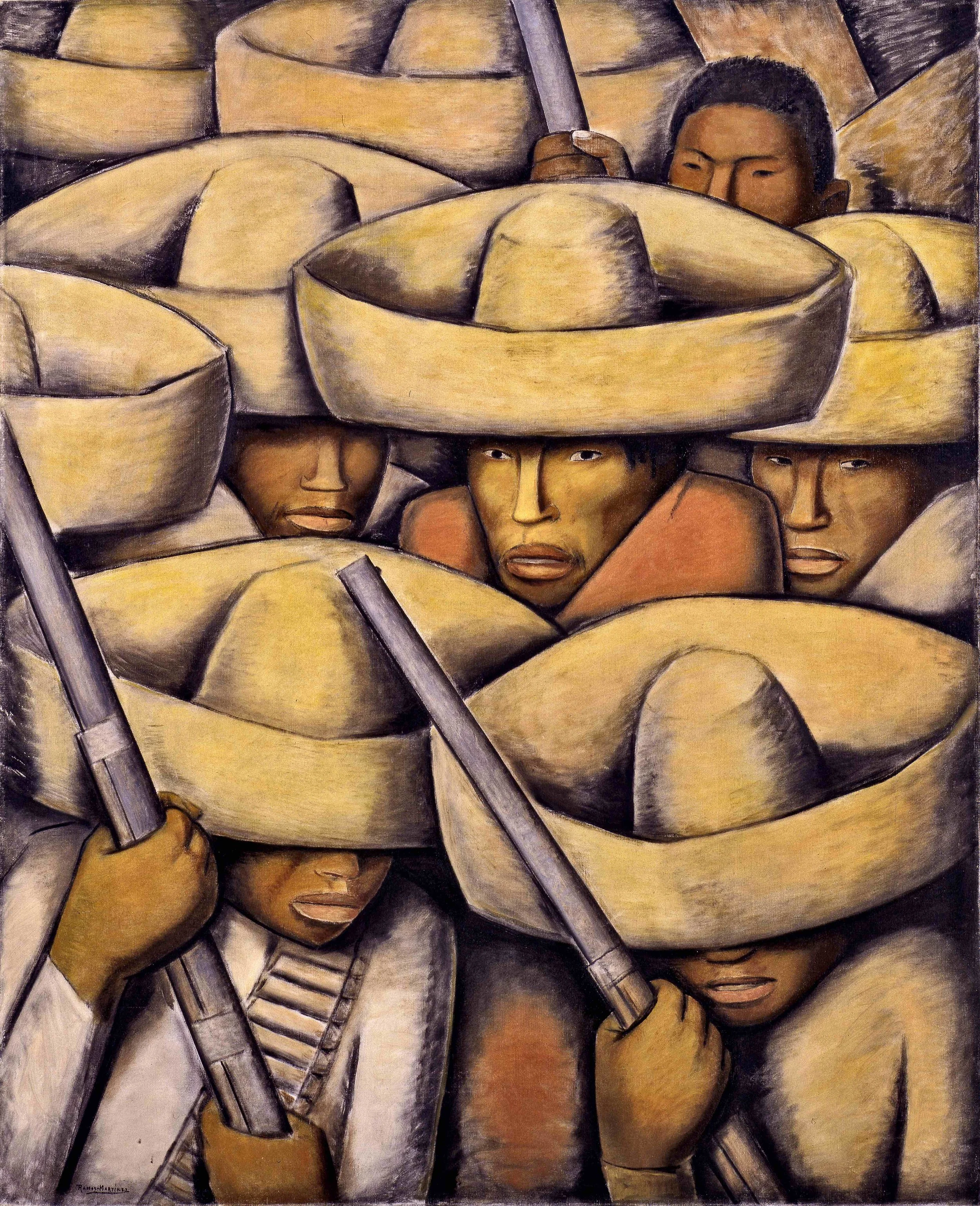 Zapatistas ca. 1932 oil on canvas / óleo sobre tela 49.5 x 39.5 inches; 125.7 x 100.3 centímetros San Francisco Museum of Modern Art
