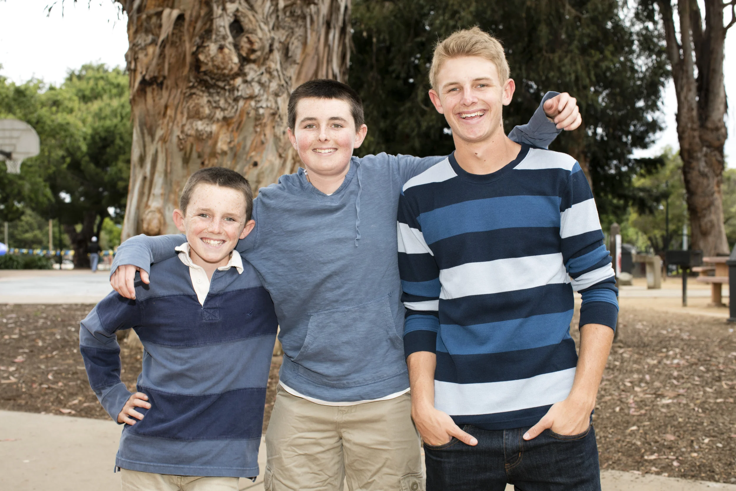 Nick with his brothers