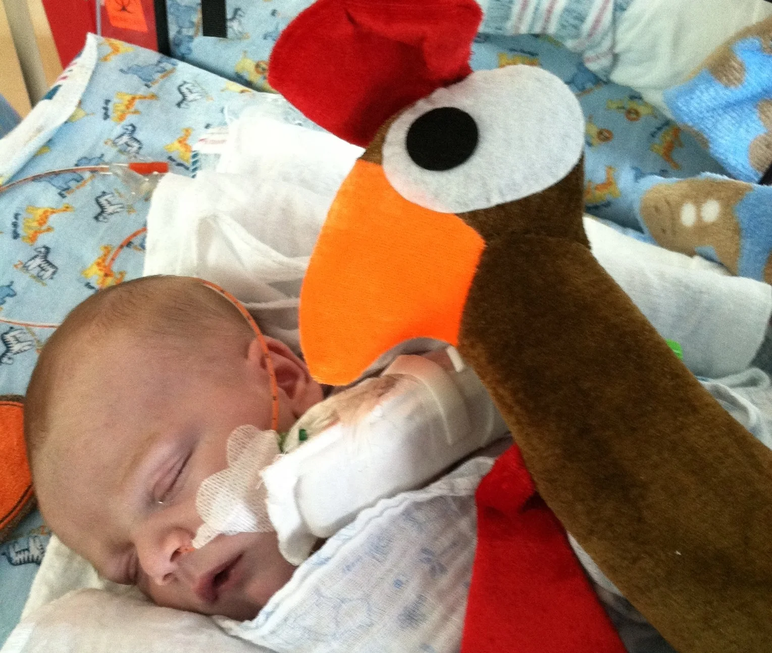 Tyler's first Thanksgiving in the hospital