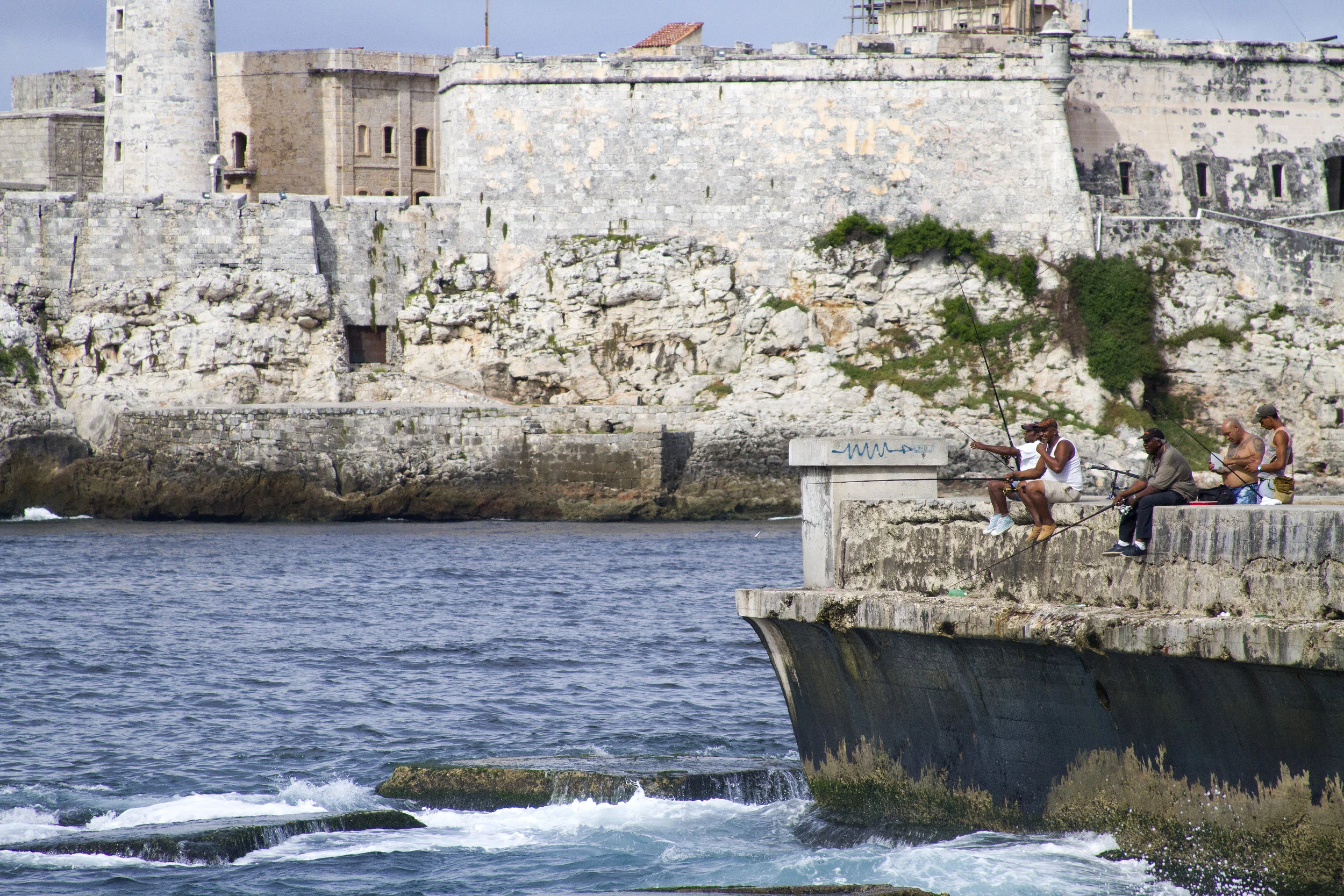Fishermen on the Malecón