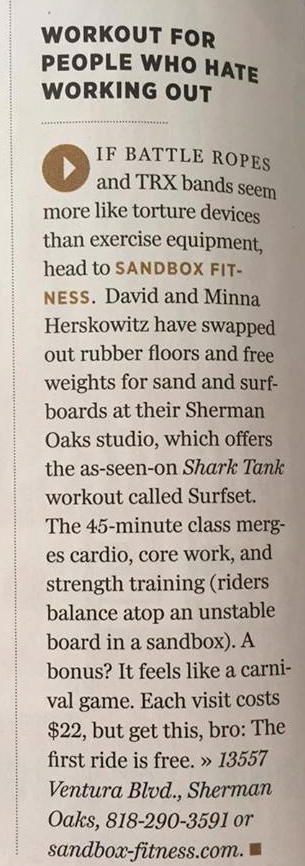 Sandbox was featured in this months Best of LA issue of the Los Angeles Magazine as one of 93 things you'll LOVE in LA! How Awesome! 