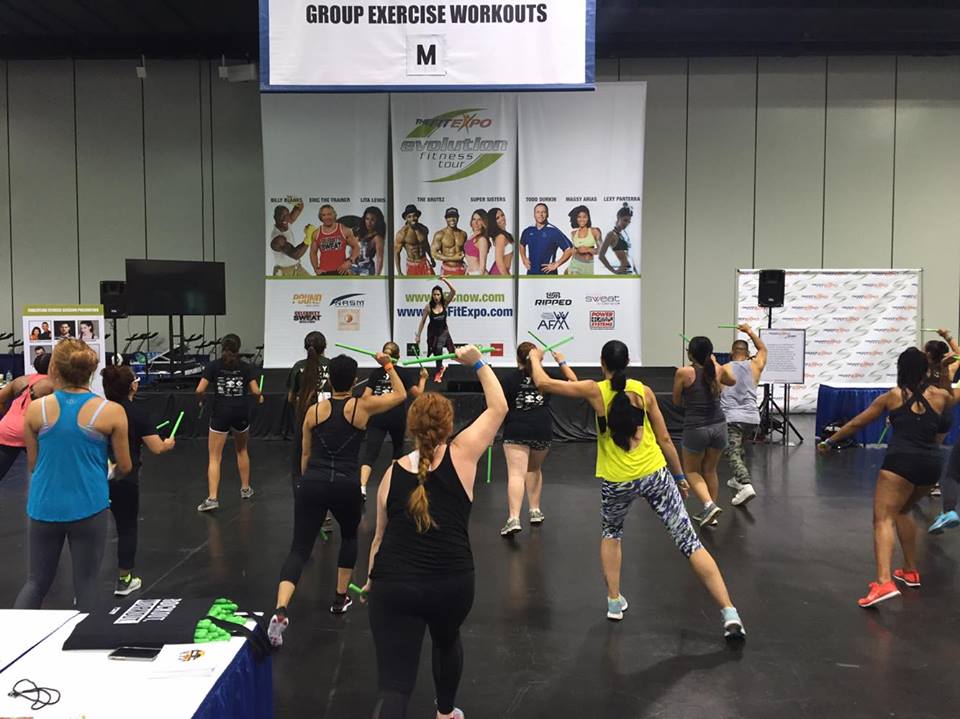 My friend from Orangetheory Fitness, Natalie teaching a drum stick fitness class. 