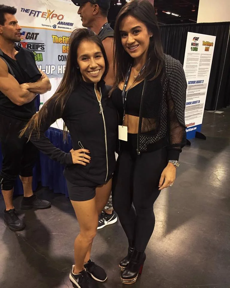My friend and Pink Iron Fitness Instructor Marlen with SHREDZ athlete Brittany Coutu. 
