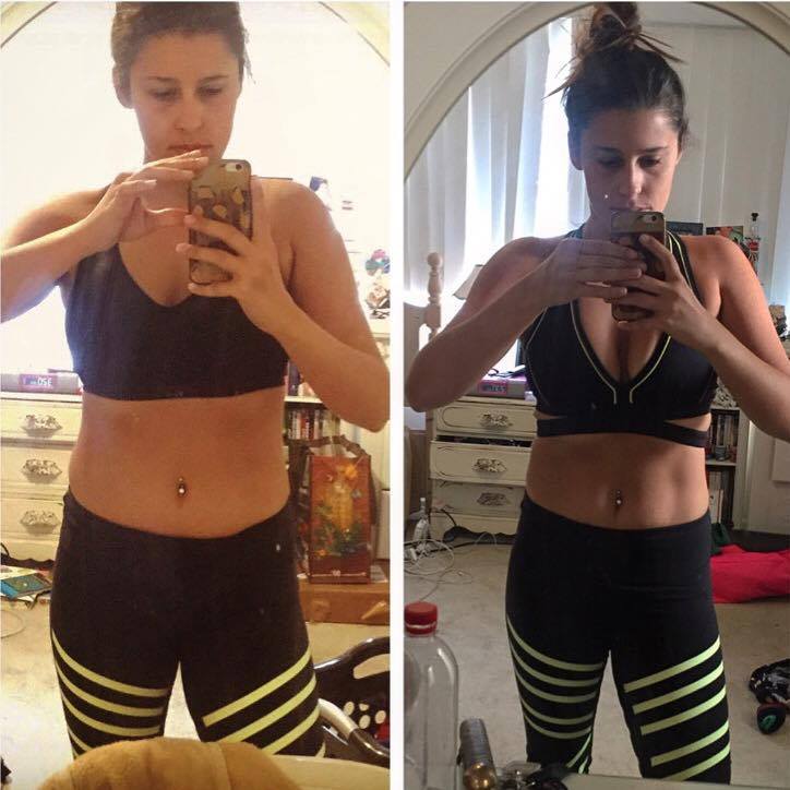 This was a 21 day challenge I did. My goal was to lose fat and gain muscle! I lost fat but ended up losing a little muscle too but this goal was so much easier to meet and less stressful than trying to lose a certain amount of weight!!! Remember when you are weight-lifting you are bound to gain muscle weight! 