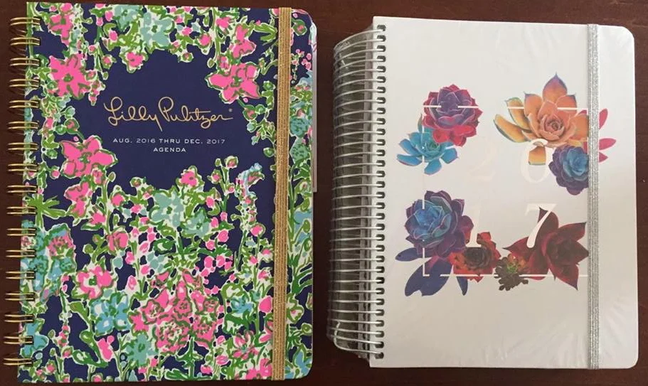 My new planner for 2017: http://www.papersource.com/item/Lilly-Pulitzer-Southern-Charm-Planner-2016-2017/3204_014/825466938212.html My new Fitness Journal for 2017: https://www.popflexactive.com/collections/accessories/products/2017-blogilates-fit-planner 