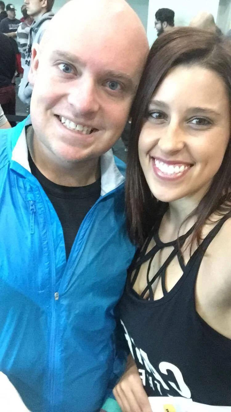 Waiting in line at the 2017 LA Fit Expo 