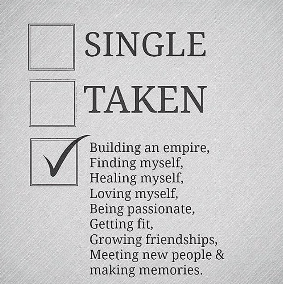 single or taken means