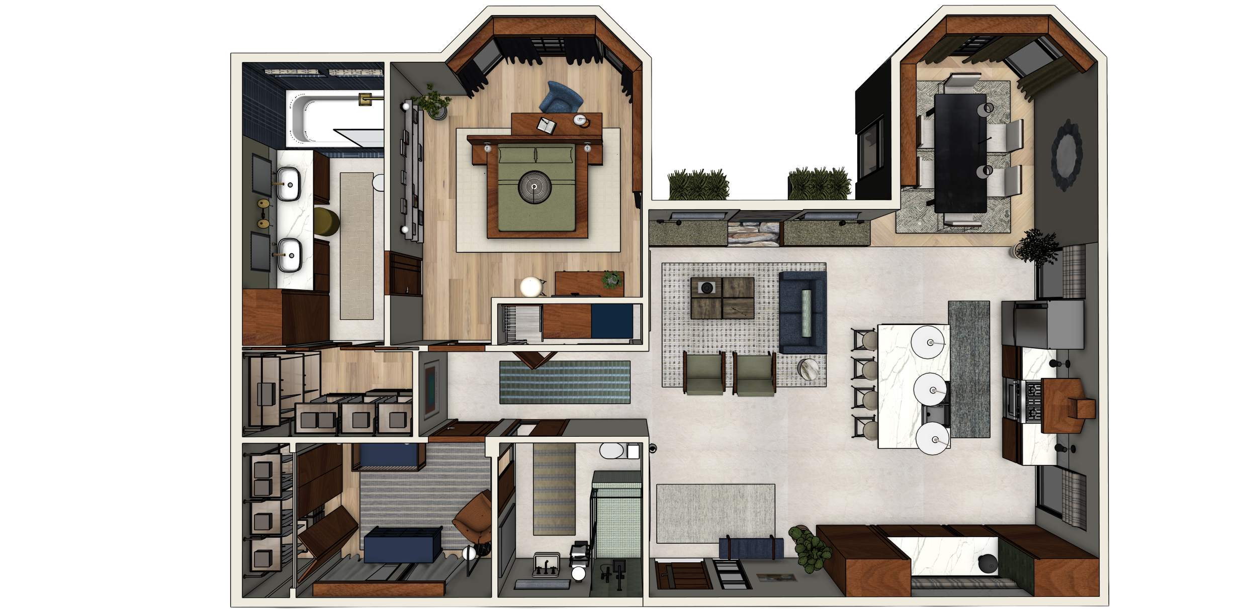 Eclectic Prodigy - Residential Interior Design Renders