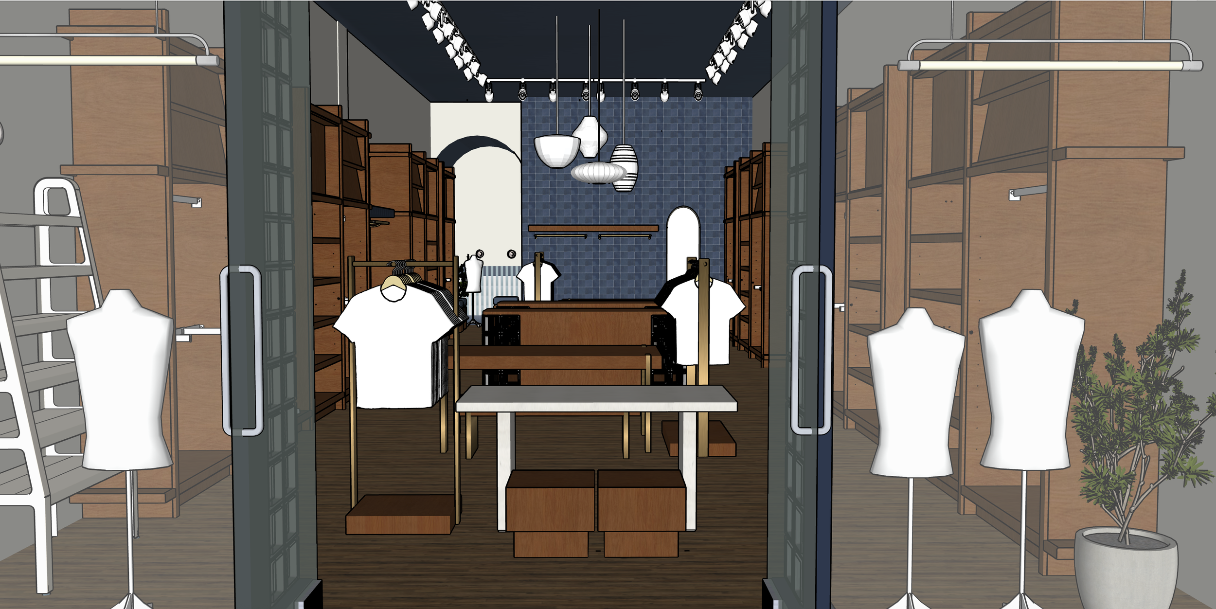 Eclectic Prodigy x Marine Layer Keystone Indianapolis Retail Design