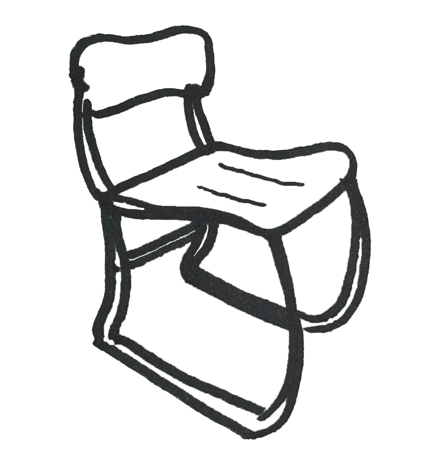 Black outline illustration of a bathroom toilet with a lid, seat, and tank.